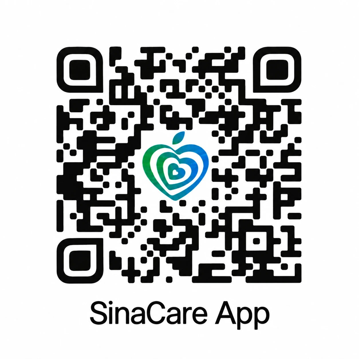 QR کد دانلود اپلیکیشن سیناکر برای دستگاه تست قند خون دیابان