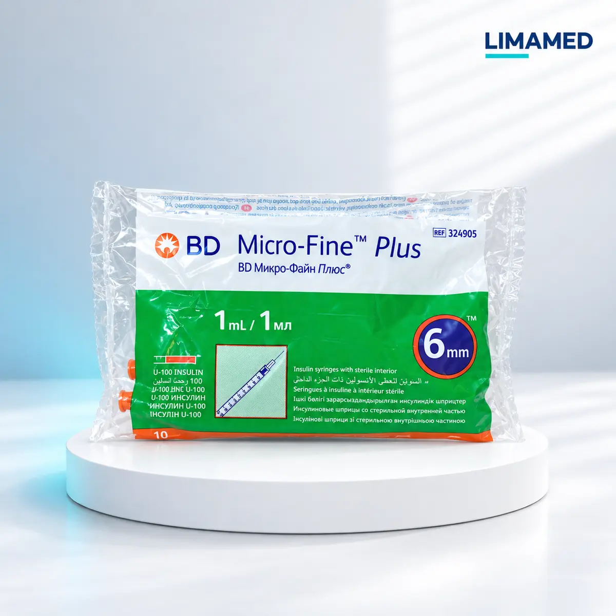 سرنگ انسولین بی دی BD یک میلی لیتر مدل Micro-Fine Plus
