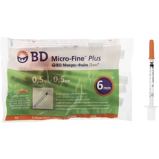 سرنگ انسولین بی دی 0.5 میلی لیتر مدل Micro-Fine Plus