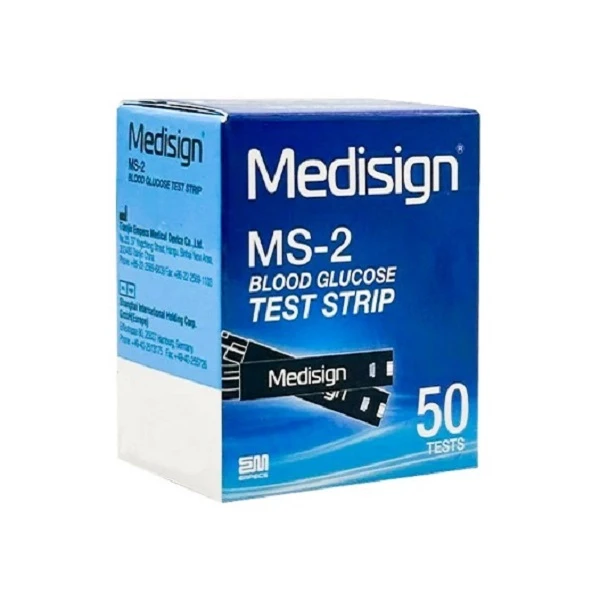 نوار تست قند خون مدیساین مدل MS-2 بسته 50 عددی