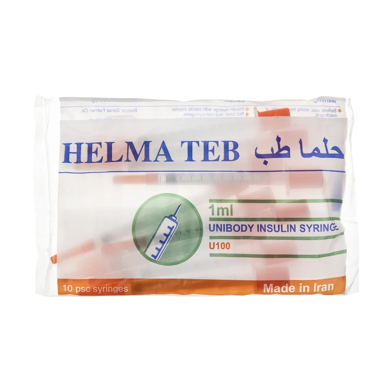 سرنگ انسولین حلما طب 1 میلی لیتر یونی بادی U100